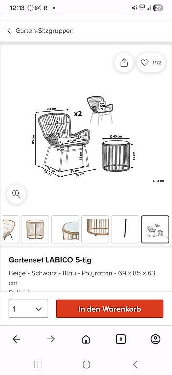 Set di tavolo e panche: Praktisch neue Garten-/Balkonmöbel – Usato da Grüt (Gossau ZH) venduto da caboe 1