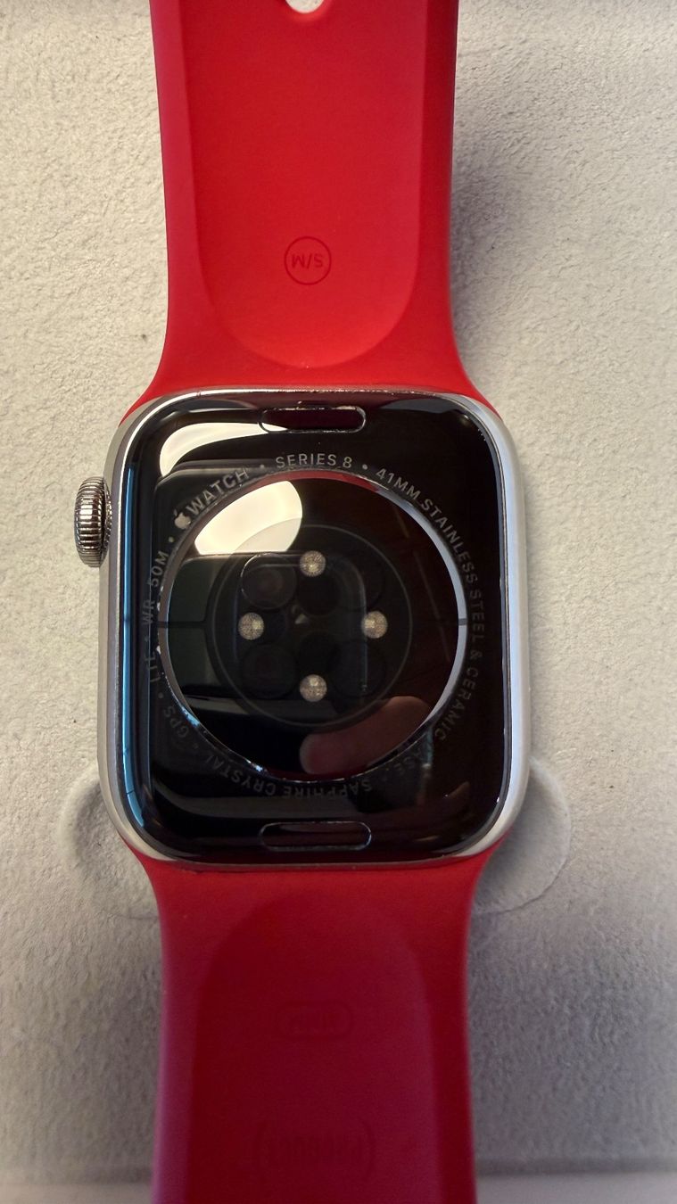 Apple Smartwatch: Apple Watch Edelstahl/Stainless, Series 8, 41mm – Gebraucht aus Gstaad von suecom 2