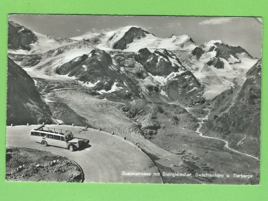Cartes postales: Sustenstrasse mit Steingletscher (Oldtimer Cabrio-Postauto) – Neuf (Voir description) à Zürich par t24_de