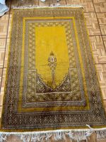Kashmir Seidenteppich 192x123 cm gelb