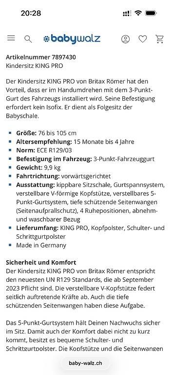 Seggiolini per auto: Kindersitz Britax Römer – Usato da Basel venduto da sca2014 4
