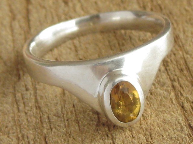 Anelli: Vintage Ring Silber 925 Citrin / Gr. 60+ – Usato da Ermatingen venduto da Decovin