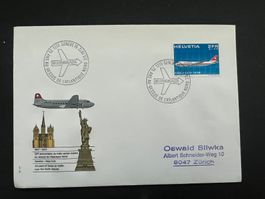 Sonderbrief 25 Jahre Atlantikflüge Swissair  (M815)