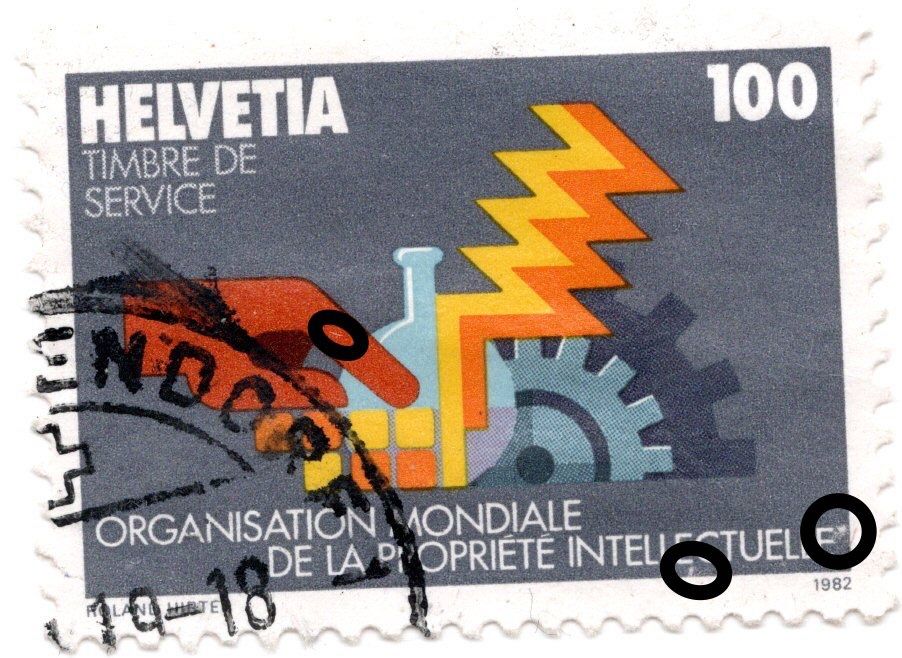Tutti i francobolli: 05c CH 1982 Soggetto simbolico /Dif. – Difettoso da BREGANZONA venduto da adelio8