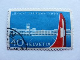 1953 Zürich Flughafen ; 40 Cts ; Gestempelt