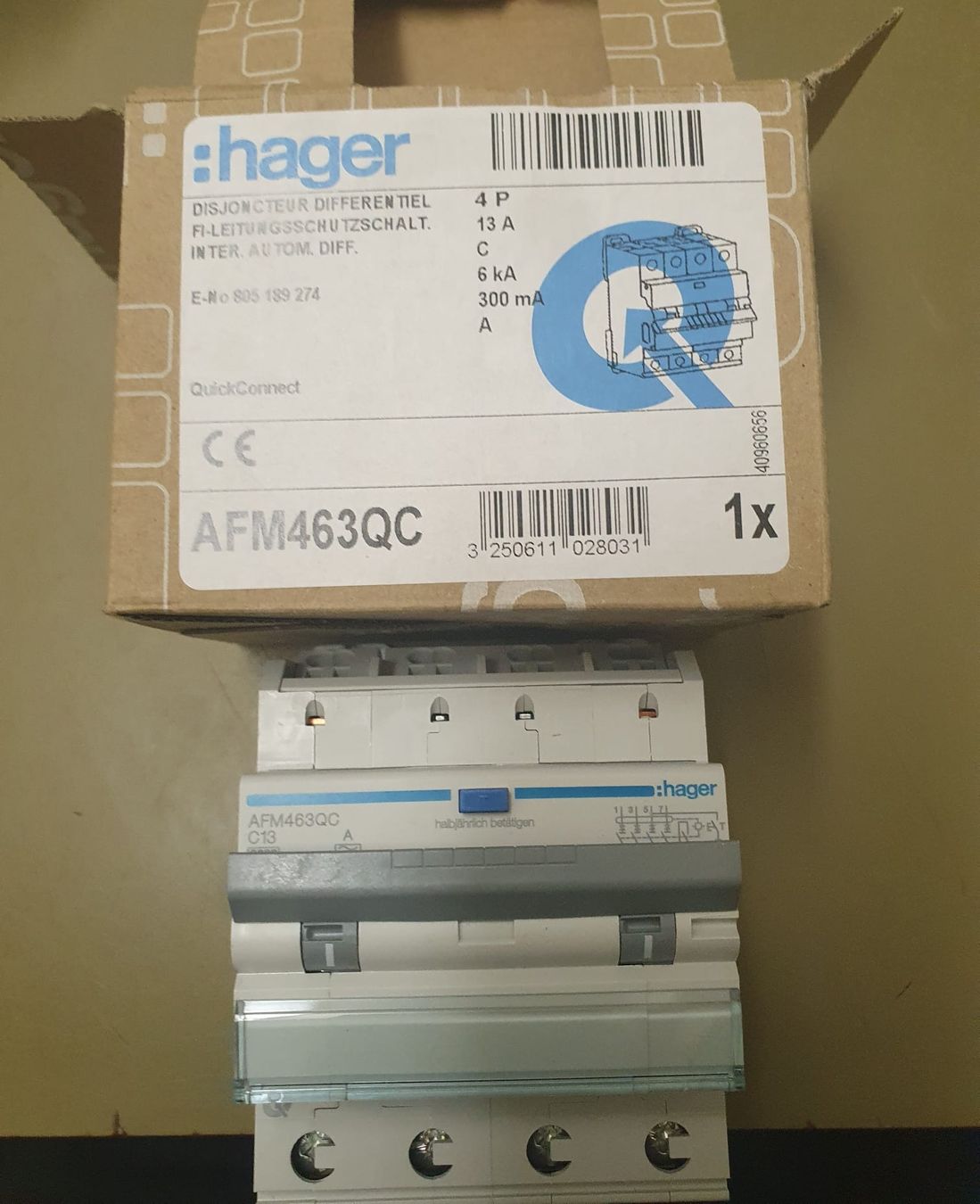 Hager Stromzufuhr: Hager Fehlerstrom-Leitungsschutzschalter – Neu und originalverpackt aus Glattbrugg von himm00