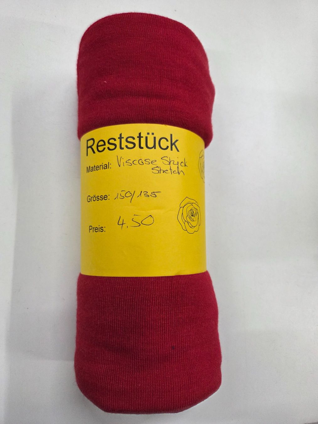 Tessuti: Reststück Viskose Strick Stretch rot – Nuovo (secondo la descrizione) da Affoltern am Albis venduto da Hanigufo