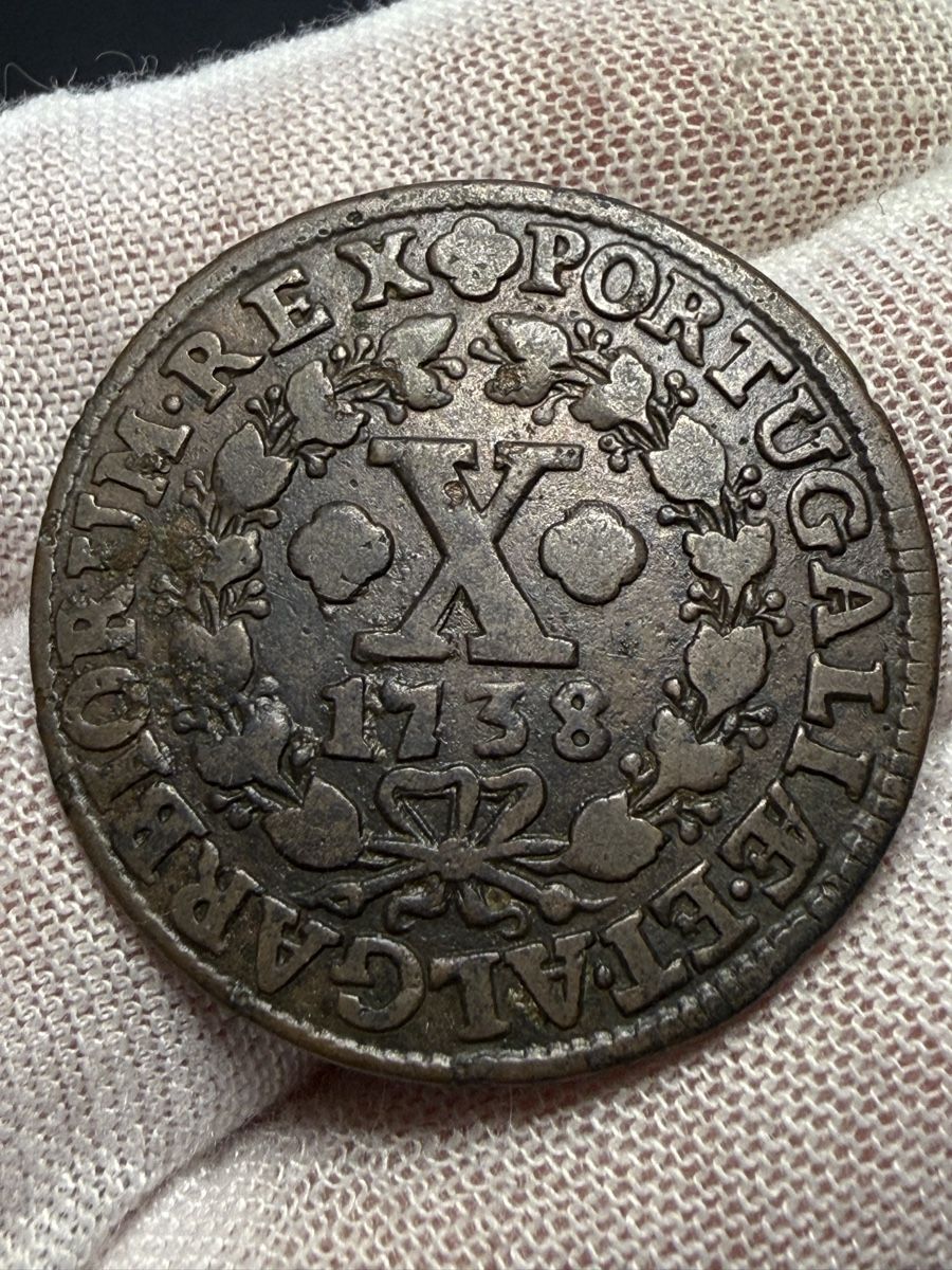 Tutti le monete: Portugal -  D. João V - X Reis  1738 – Usato da Wallbach venduto da Nenex 1