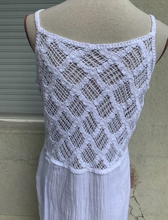 Superbe robe crochet broderie&transparence MADE ITALY t.M-L