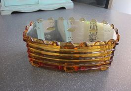 Vintage Rechaud aus Glas, Rexcaloris, Modell Depose