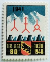 Soldatenmarke 2.WK, Territorial Rgt 80, Aufdruck, Wi Ter 114