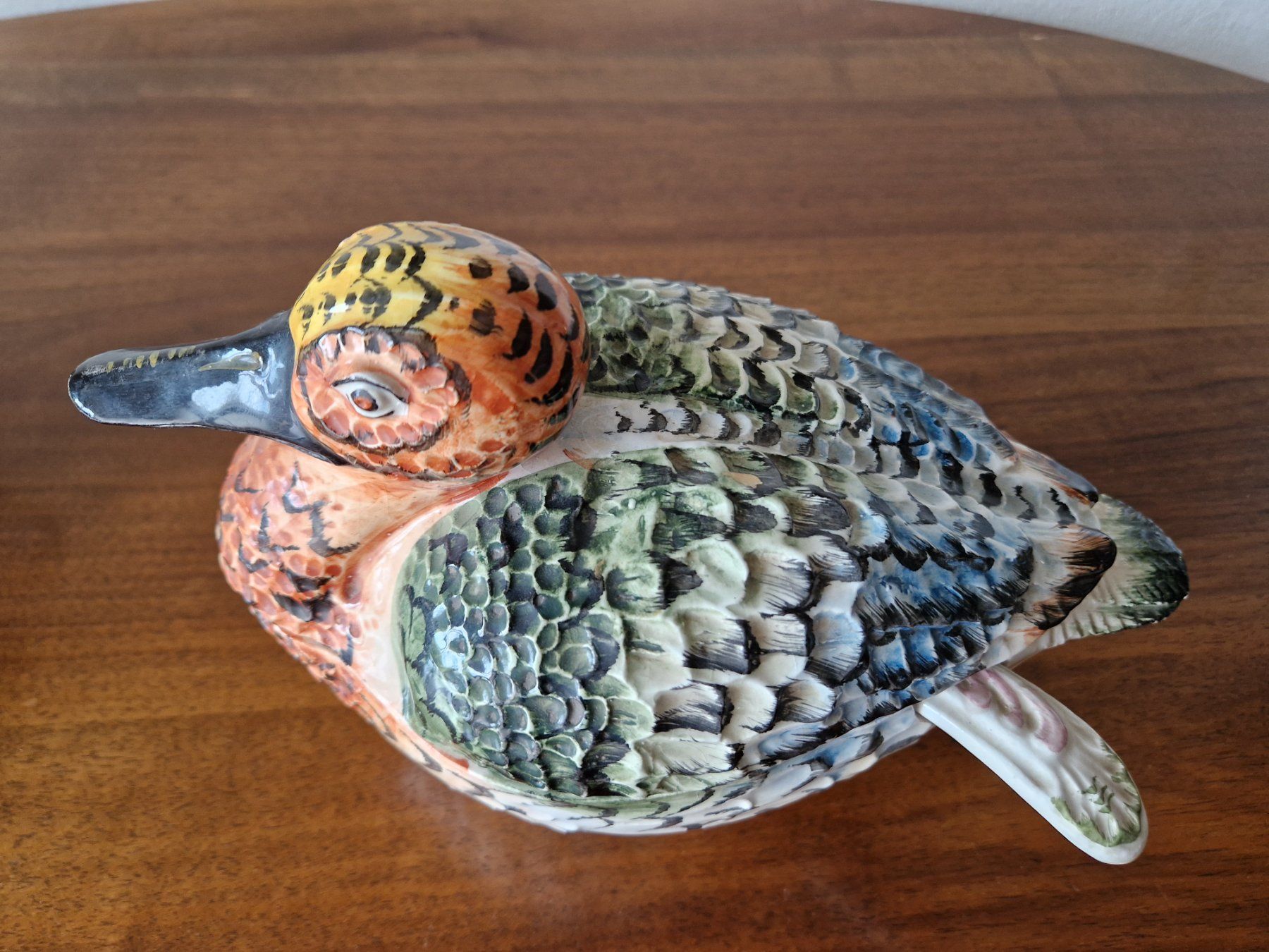 Ciotole: Enten Terrine mit Löffel, Capodimonte – Usato da Bern venduto da Antikbatik 9