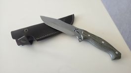 Handgefertigtes Full-Tang-Messer mit Wenge-Holzgriff 