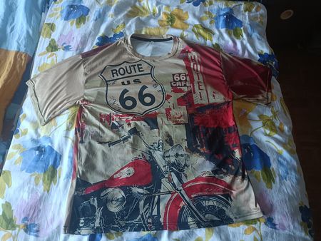 Magnifique T-shirt Route 66 Vintage, Taille L comme Neuf !