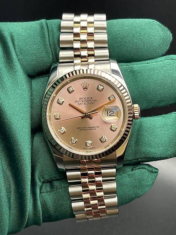 Rolex Orologi: Rolex Datejust 36  Ref. 116231 Jubilee Rosé Diamond – Usato da Lugano venduto da luganotopwatches 6