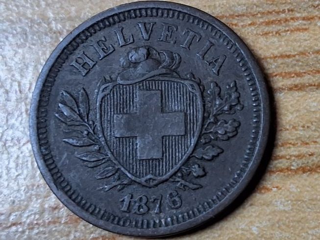 Tutti le monete: 1 Rappen 1876 - sehr schön! – Usato da Münchenstein venduto da purbach1