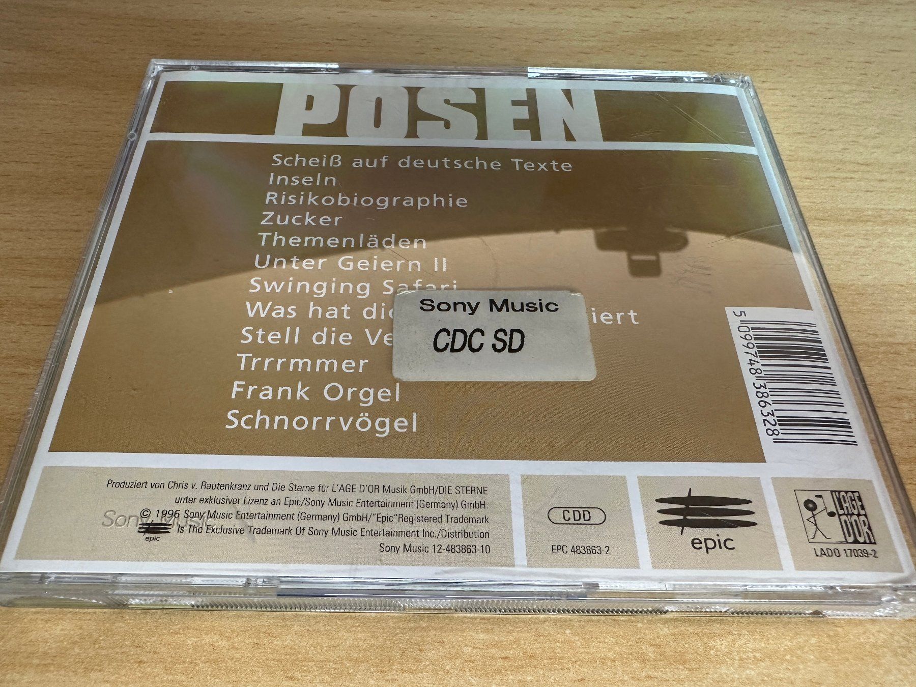 CDs: Die Sterne – Posen – Gebraucht aus Rikon im Tösstal von Alpenmutz 1