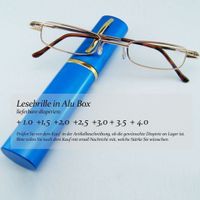 Lesebrille in Alu Box NUR LIEFERBAR +4.0