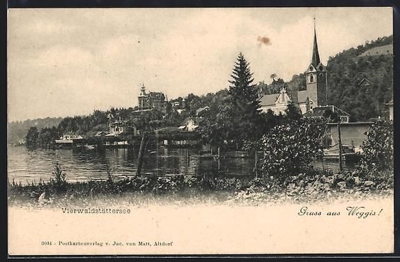 Cartes postales: Weggis /Vierwaldstättersee, Uferpartie  – D'occasion à Berlin par bartko-reher