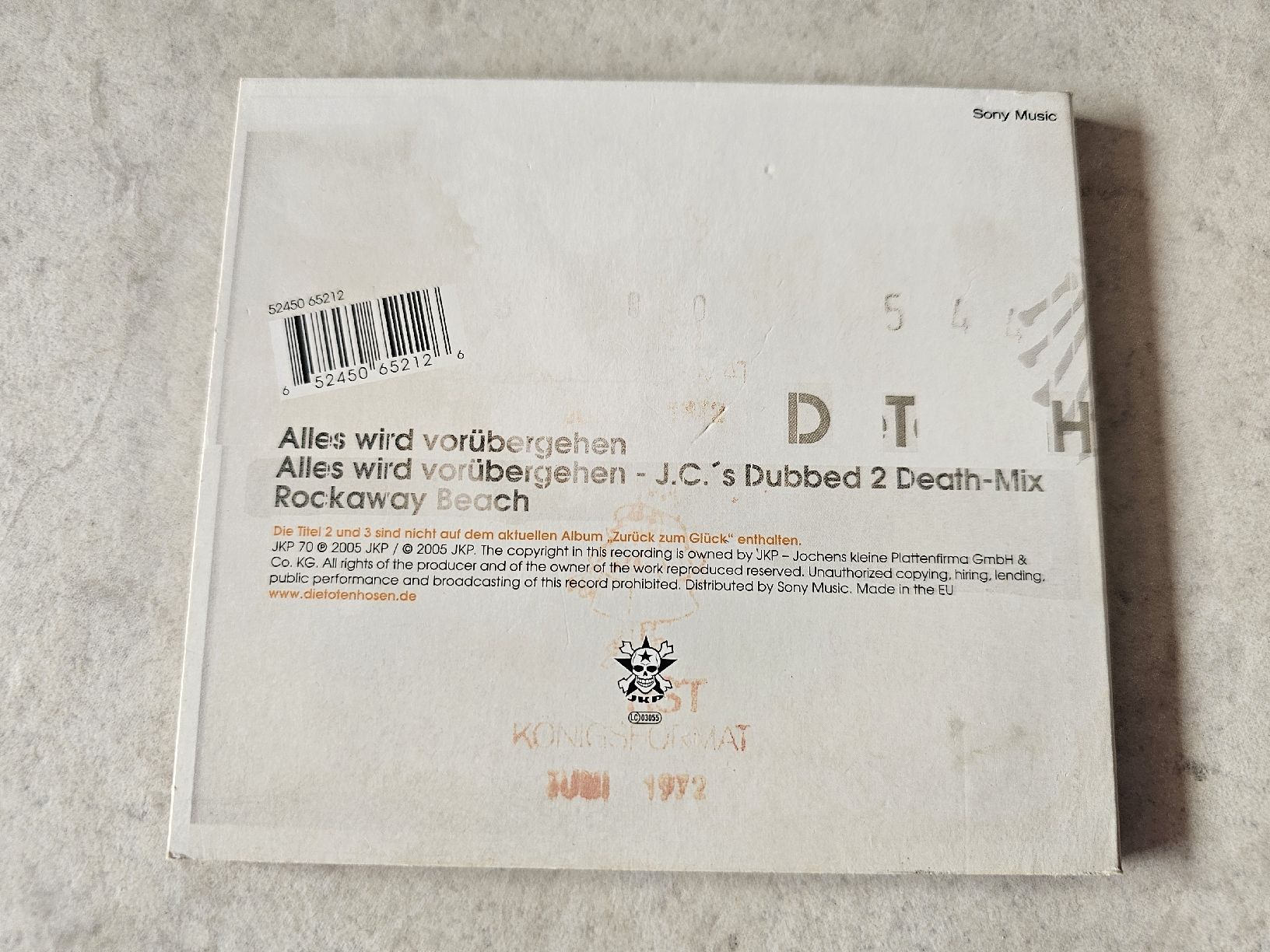 CD: Die Toten Hosen  -  Alles wird vorübergehen – Usato da Schneisingen venduto da backstore24 1
