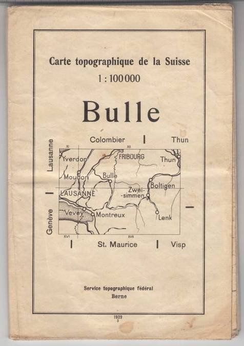 Carte topographique de la Suisse - Bulle (Gebraucht) in Neuchâtel für ...