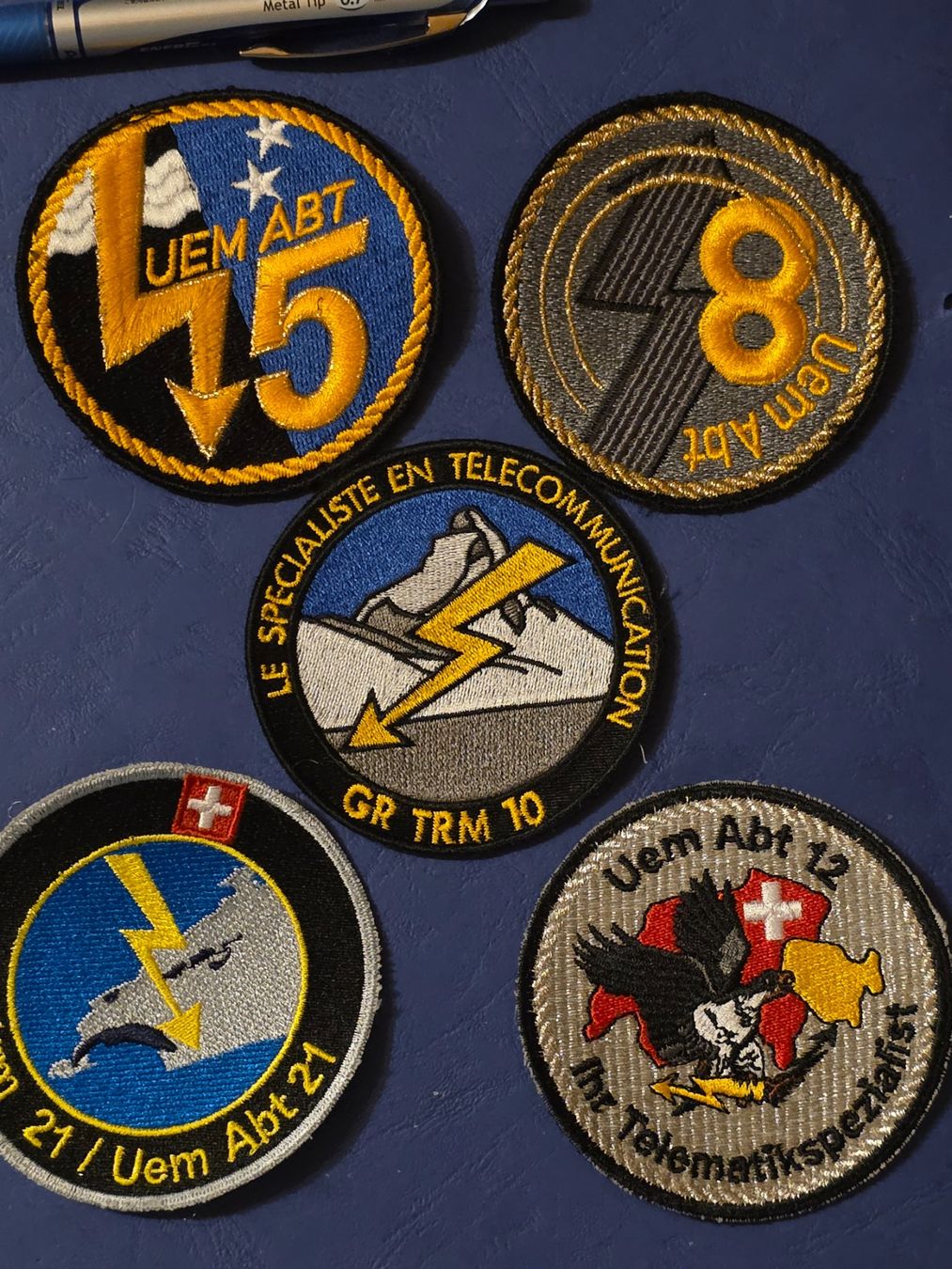 Schweizer Armee Placchette & Badge: 5 Uem Abzeichen A 95 – Usato da Nyon venduto da freetoys08