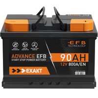 EXAKT EFB Autobatterie 90Ah 12V