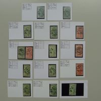 1900, 15 tolle UPU-Marken, günstig, +ungebrauchte auf Karten