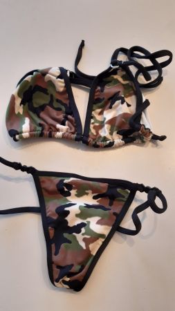 Tarnfarben Bikini -  L - String - Brasilien