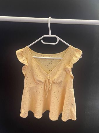 Sommerliches Shein Top, Grösse M, gelb, neuwertig!