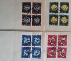 B140)1948 Olympisches Spiele in St. MORITZ im 4-Block Kt 110