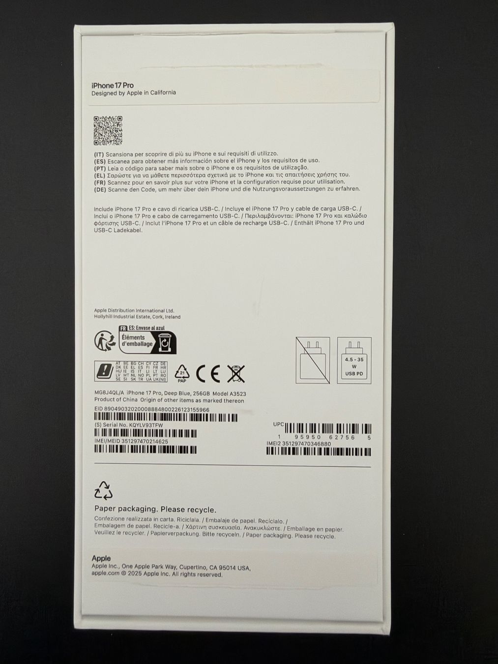 Apple Handys / Smartphones: iPhone17pro 256 GB inkl. AppleCare+ (+iPhone 15 gratis) – Gebraucht aus Hochwald von mik_v8z2 1