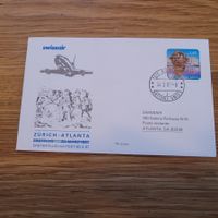 Luftpost Brief Zürich Atlanta 1987 Swissair