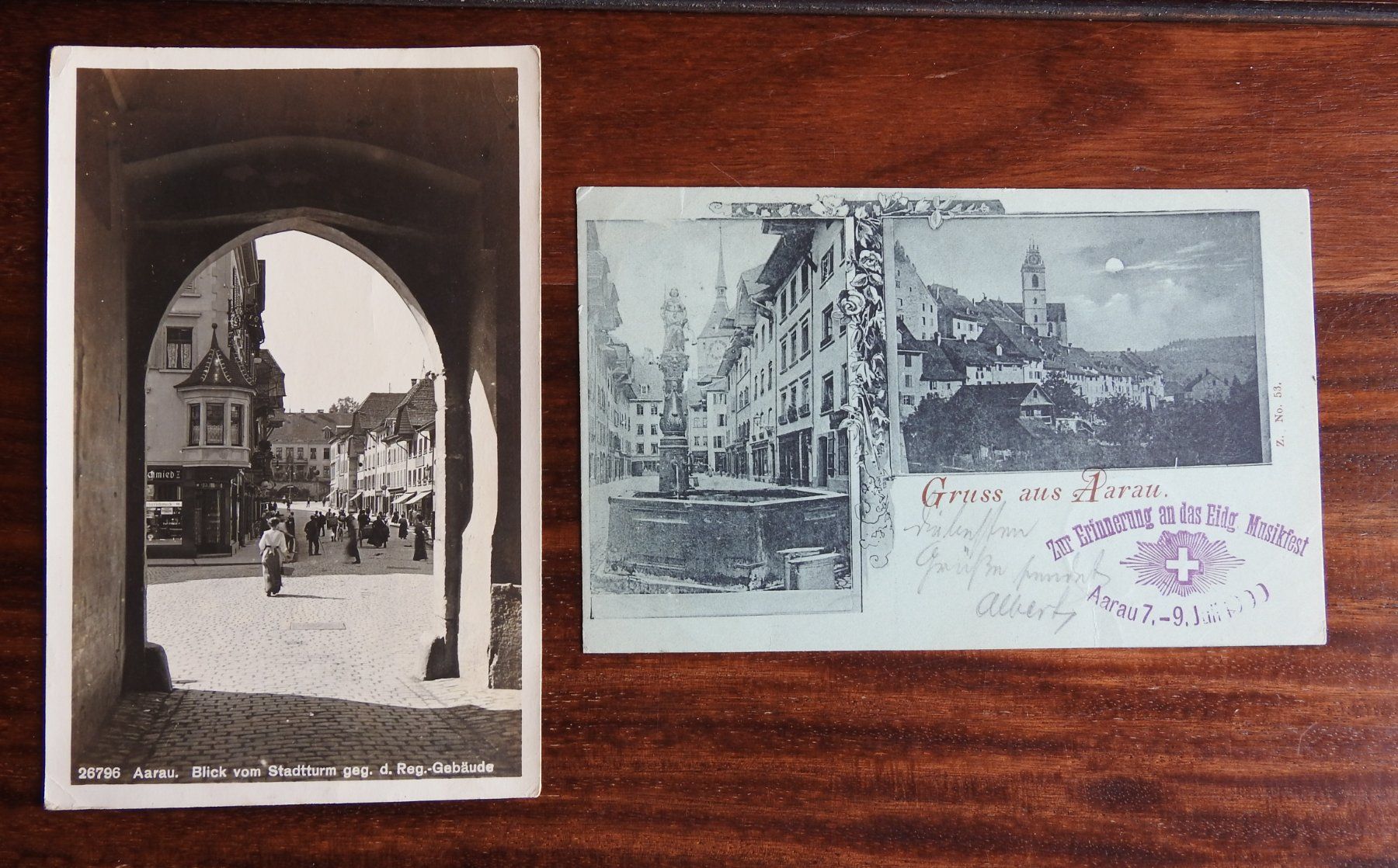 Cartoline postali: Gruss aus Aarau, 2 schöne AK  ! – Usato da Rain venduto da 999-800-K
