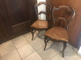 2 sedie con la paglia di Vienna