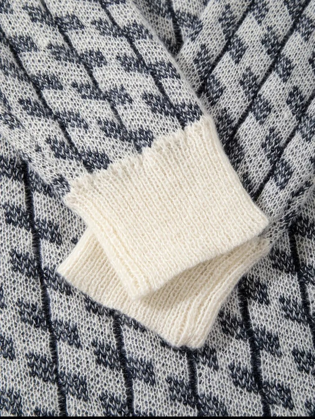 Maglioni & Felpe: Geometric Pattern Knit Sweater Grey White Size M Good Condit – Nuovo (secondo la descrizione) da Fribourg venduto da mar_7g8n 3