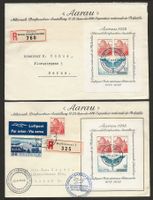 1938 AARAU W11 FDC + Flugpost Katalogpreis min. 200.- +++
