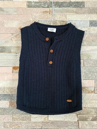 Hust&Claire Strickweste, Marineblau, Grösse 74/9M