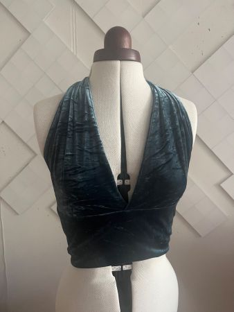 Damen Top Rework Samt