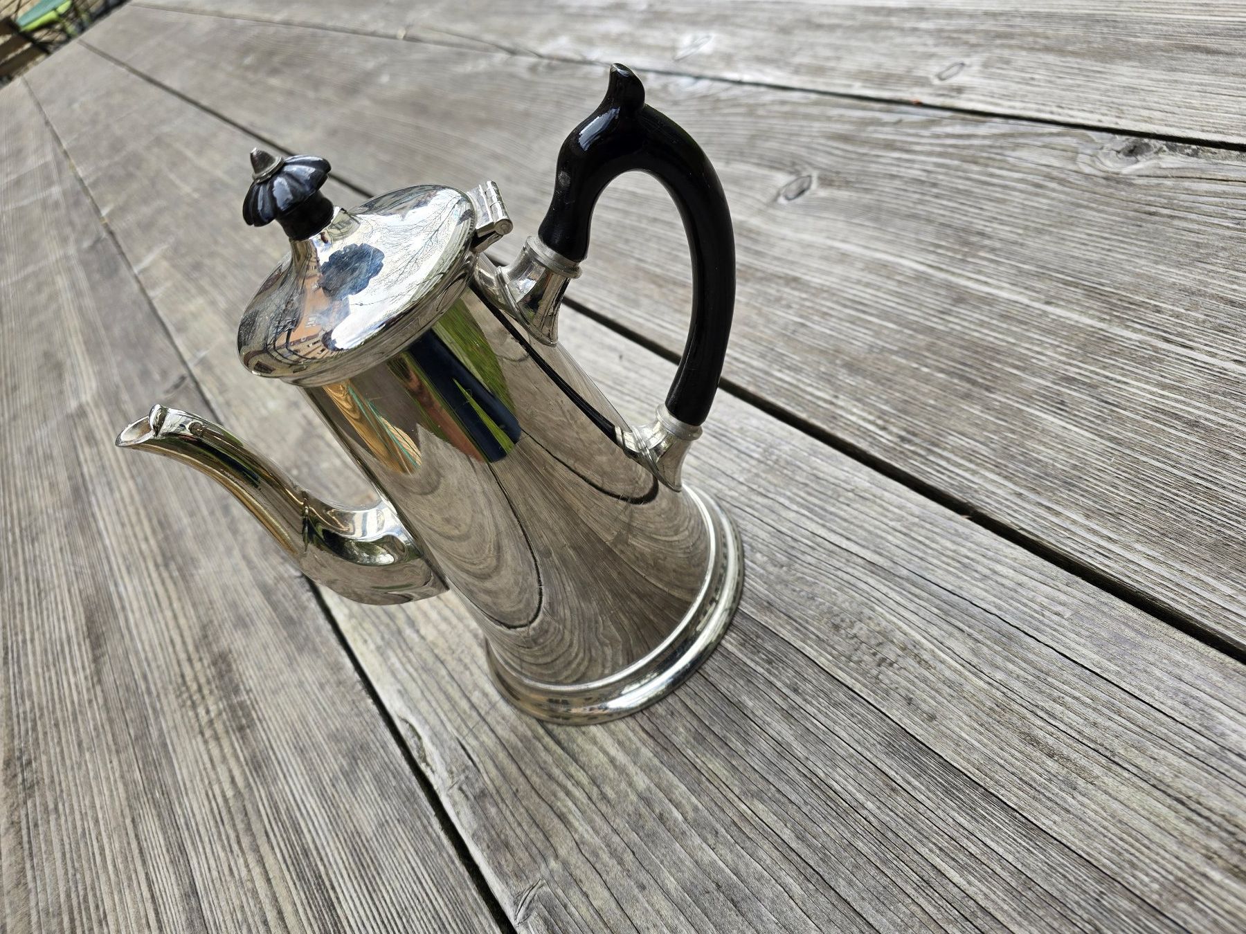 Teiere: Metall: Teekanne vintage, Silber/Bakelit – Usato da Romanshorn venduto da Rachacha 1