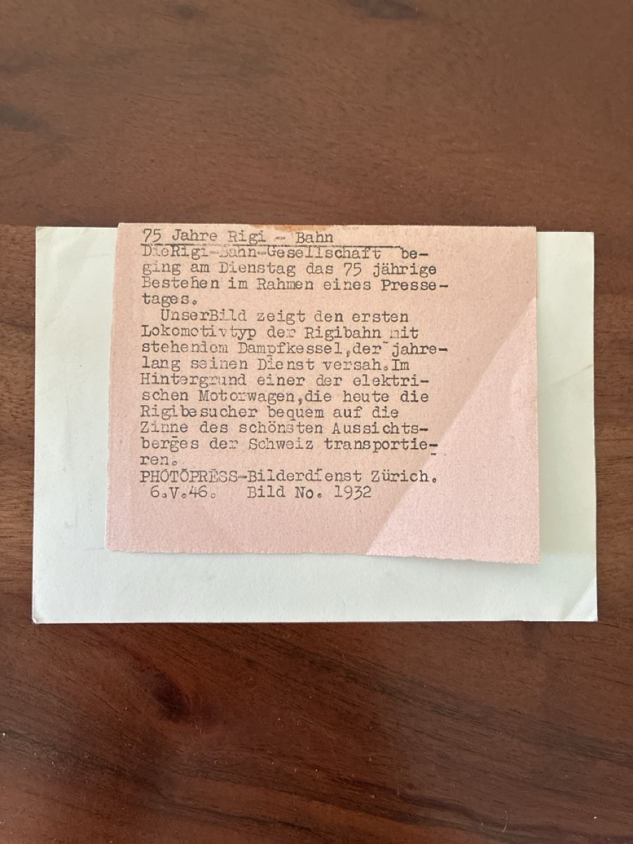 Cartoline postali: Pressefoto von Vitznau Rigibahn LU – Usato da Oftringen venduto da Cla.vD.74 1