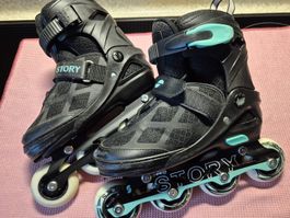 Inline skates STORY verstellbar Grösse 31-34 schwarz