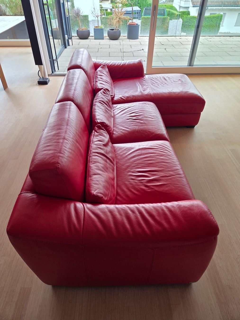 Divani: Stylisches Ecksofa Echtleder Rot - Mach ein Angebot – Usato da Zürich venduto da pat_2frc 3