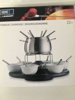 Fondue-Set Käse + Fleisch / Drehteller + 6 Schalen-22teilig