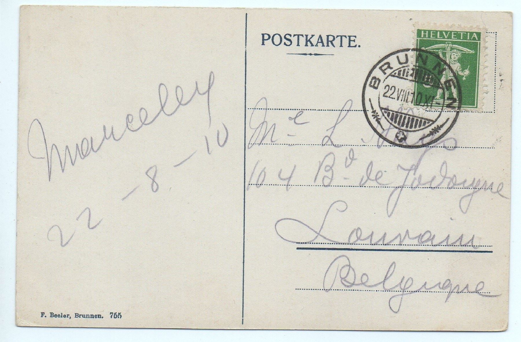 Cartoline postali: BRUNNEN Landungsplatz, Dampfschiff belebt – Usato da Jona venduto da philajona 1