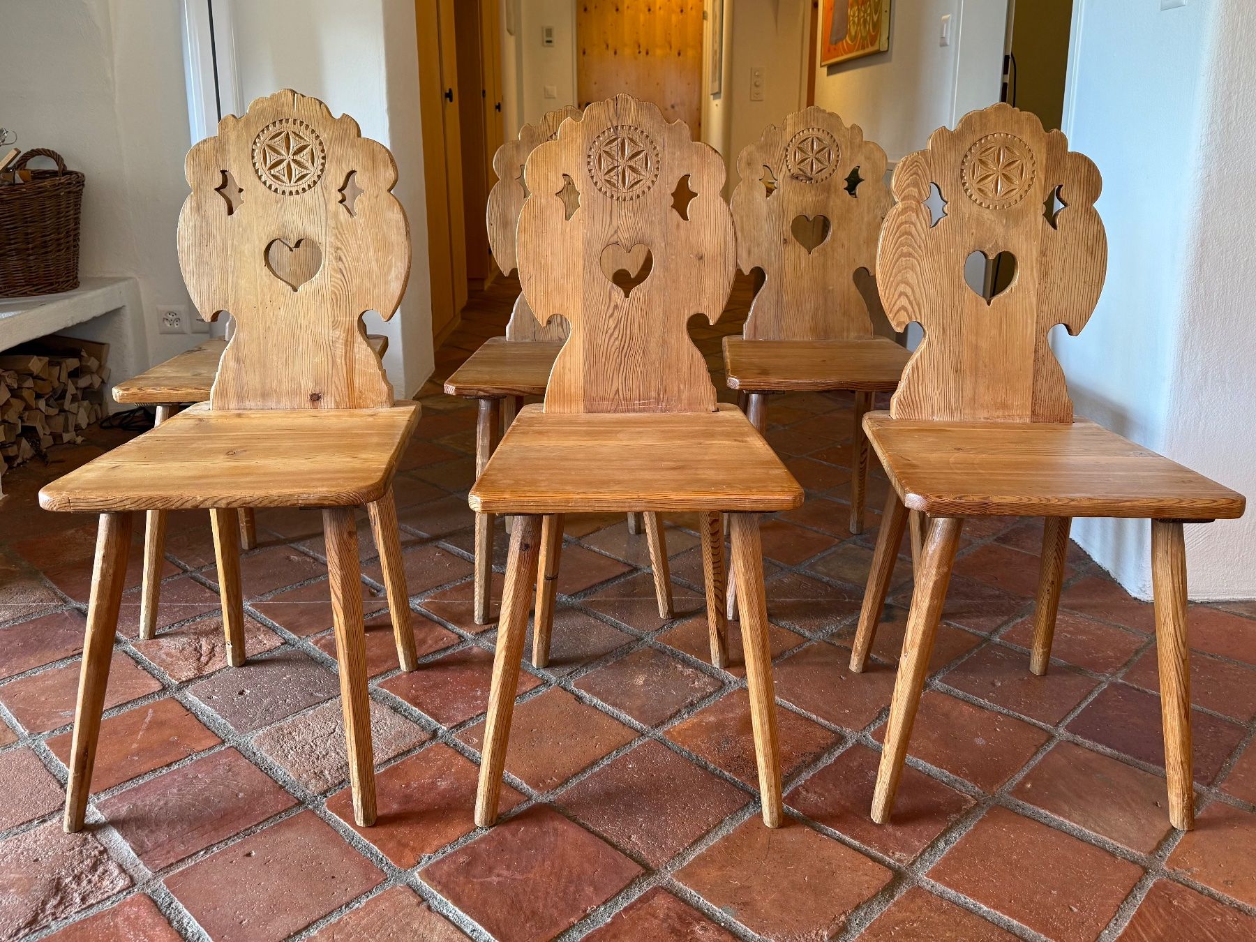 Chaises: 6 antike Schweizer Bauern-Stabellenstühle – D'occasion à Davos Dorf par rsp_55PP 5