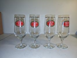 Biergläser 4 Stück (0.25dl) seltene "33" Export. (nov473)