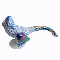 Herend Porzellan Figur gross & selten Fasan Fishnet Pattern