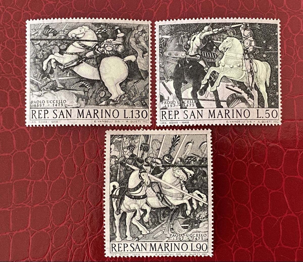 Tutti i francobolli: 3 timbres -  République de Saint-Marin – Nuovo (secondo la descrizione) da Petit-Lancy venduto da Solcarm