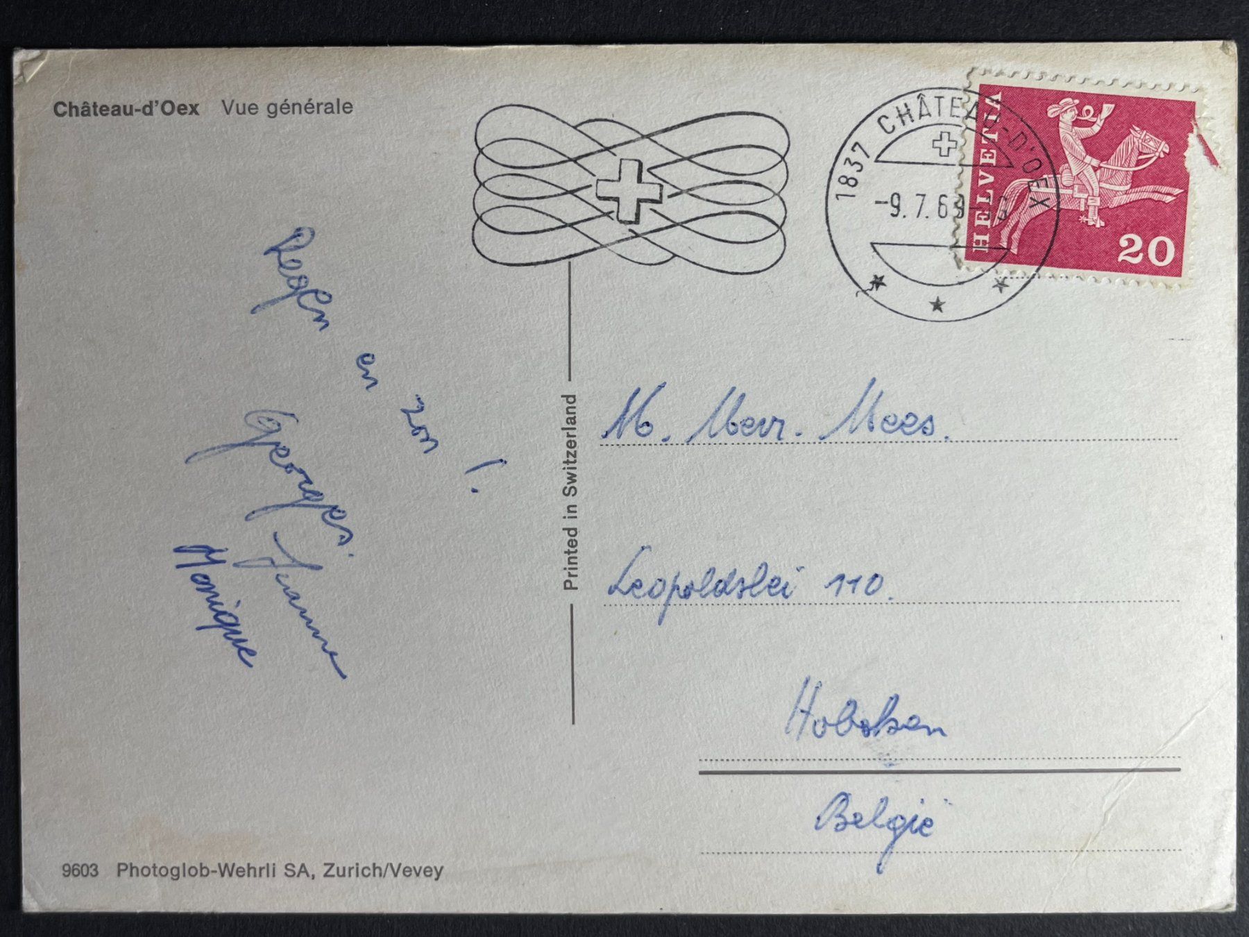 Ansichtskarten: Château-d'Oex – Gebraucht aus Steg VS von _vinci_ 1